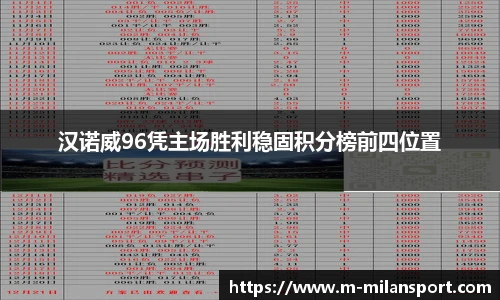 汉诺威96凭主场胜利稳固积分榜前四位置